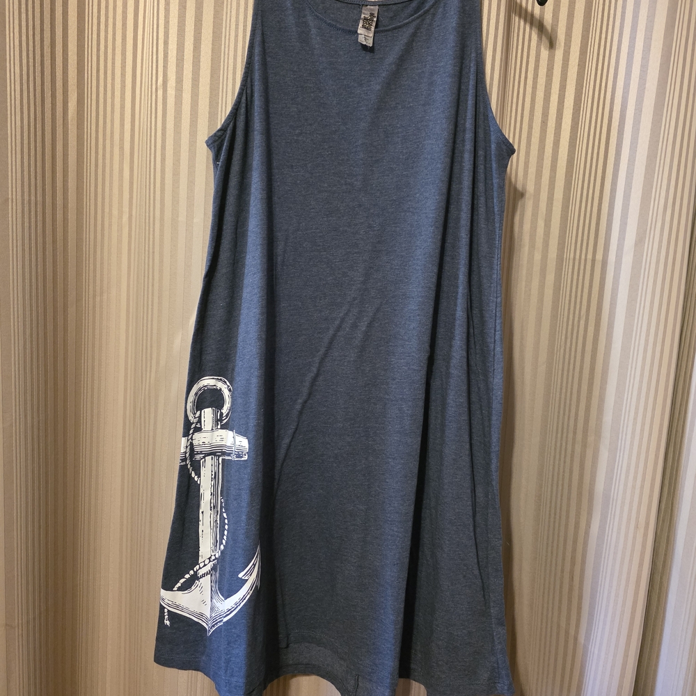 Nautical Blue Sleeveless Dress